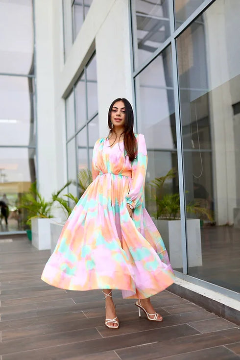 Myra Colorful Fusion Dress